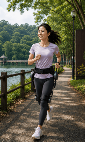 Woman run at reservoir (1)